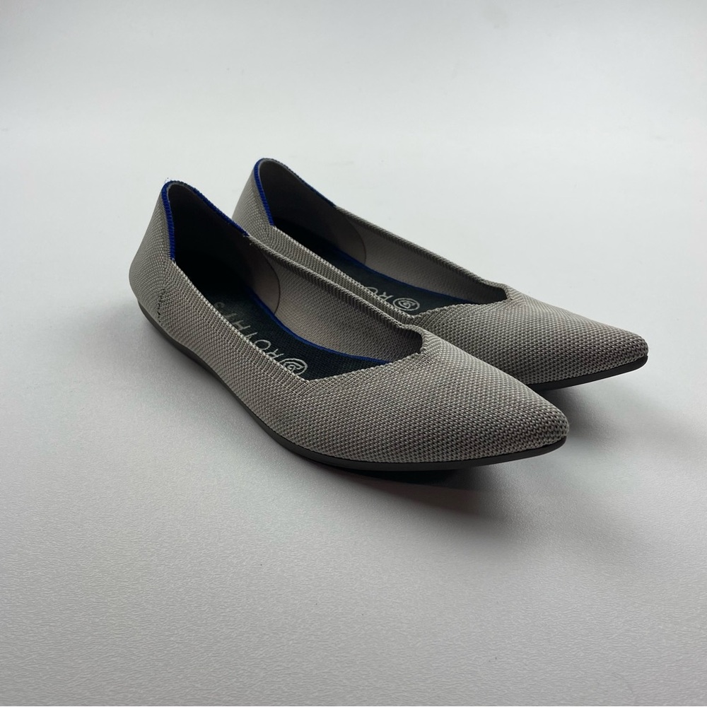 Rothy's Linen Blue Halo Point Toe Ballet Flats Size 9 - Picture 3 of 9